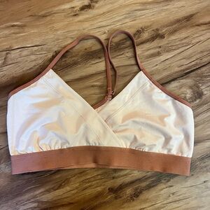 Royal Robbins Cream and Brown Bralette